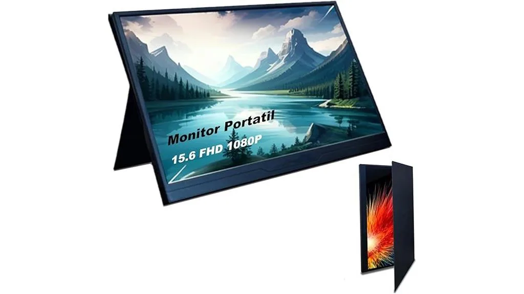 Monitor gamer portátil de 15 polegadas e 6 polegadas