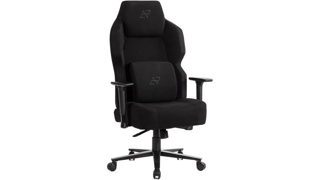 cadeira de gamer de linho preto