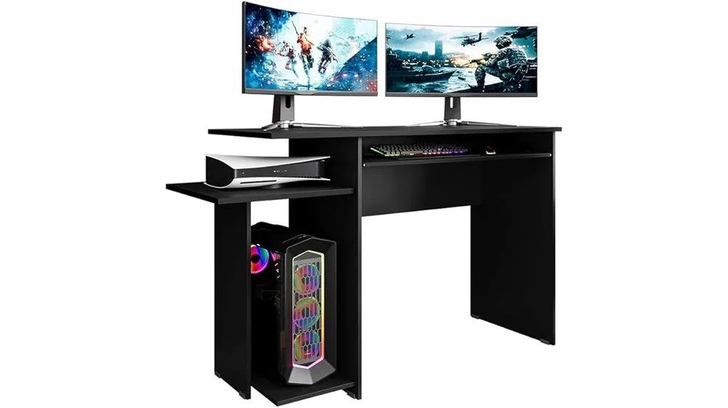 mesa de jogos preta fosca