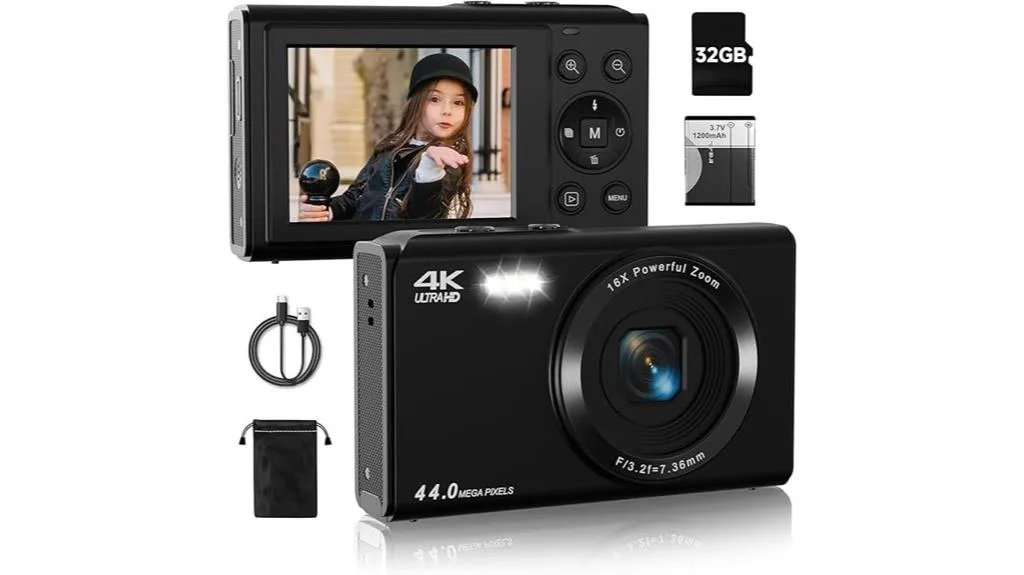 câmera digital compacta com zoom