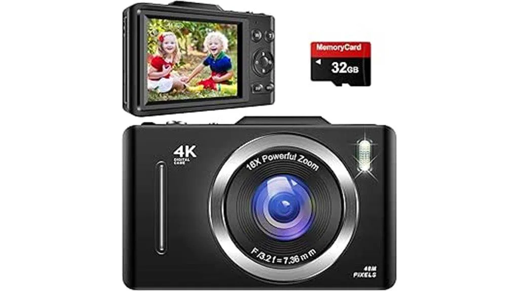câmera portátil compacta de 48mp
