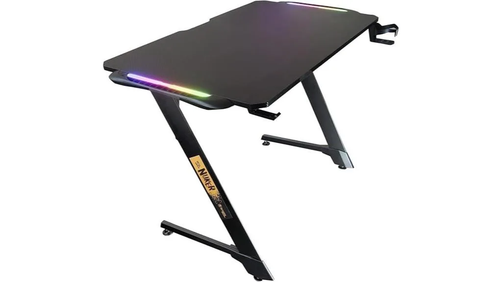 configuração de mesa de jogos rgb