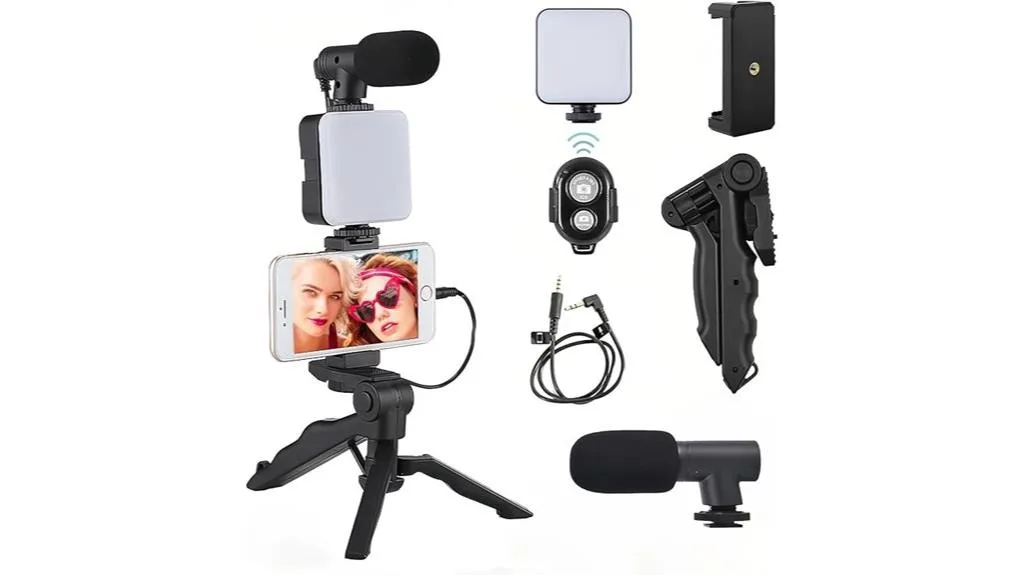 kit de tripé com iluminação