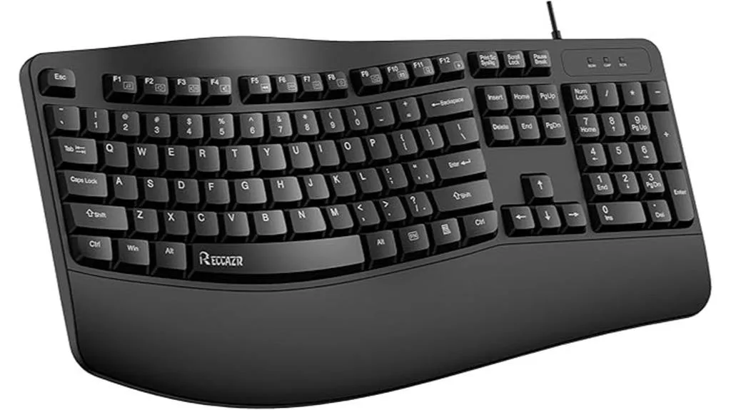 teclado USB ergonômico com fio