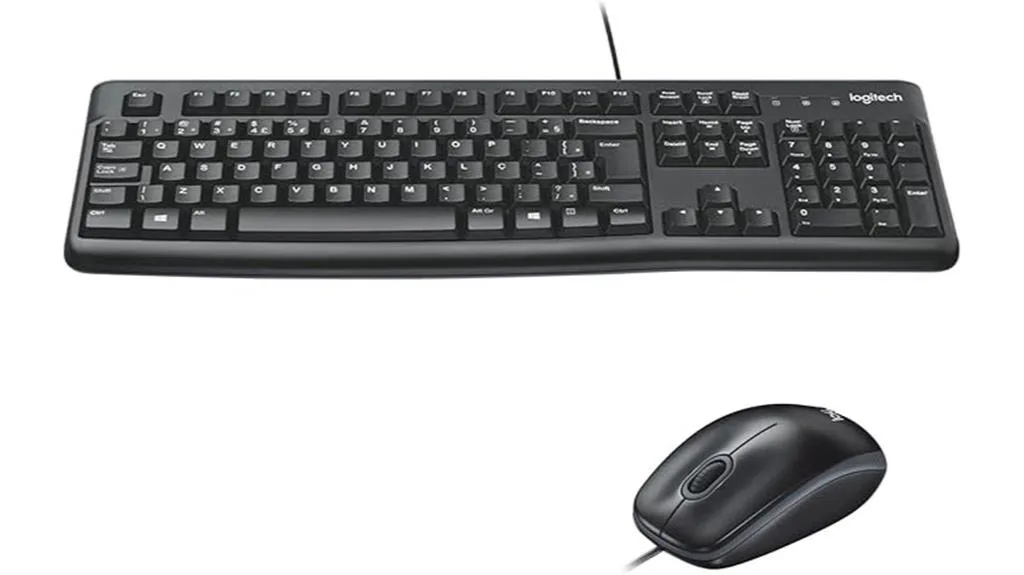 combo de teclado e mouse USB com fio