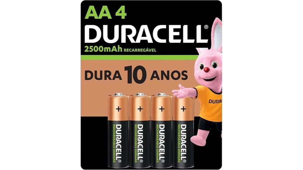baterias recarregáveis AA Duracell