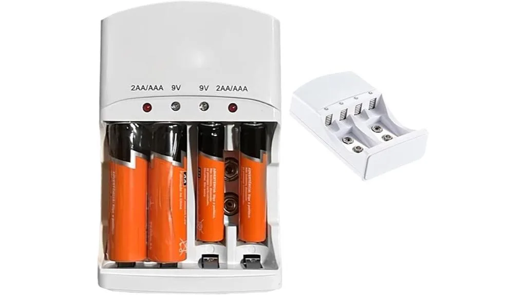 baterias recarregáveis e carregador