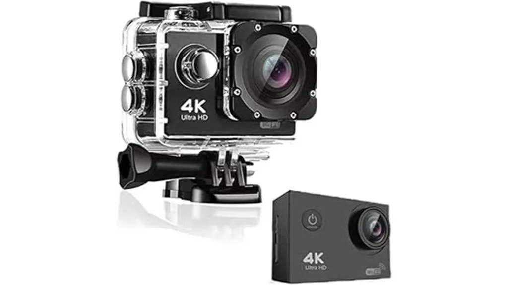 câmera subaquática 4k à prova d'água