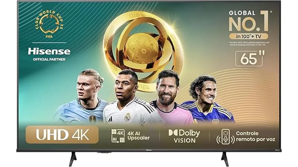 TV smart UHD de 65 polegadas