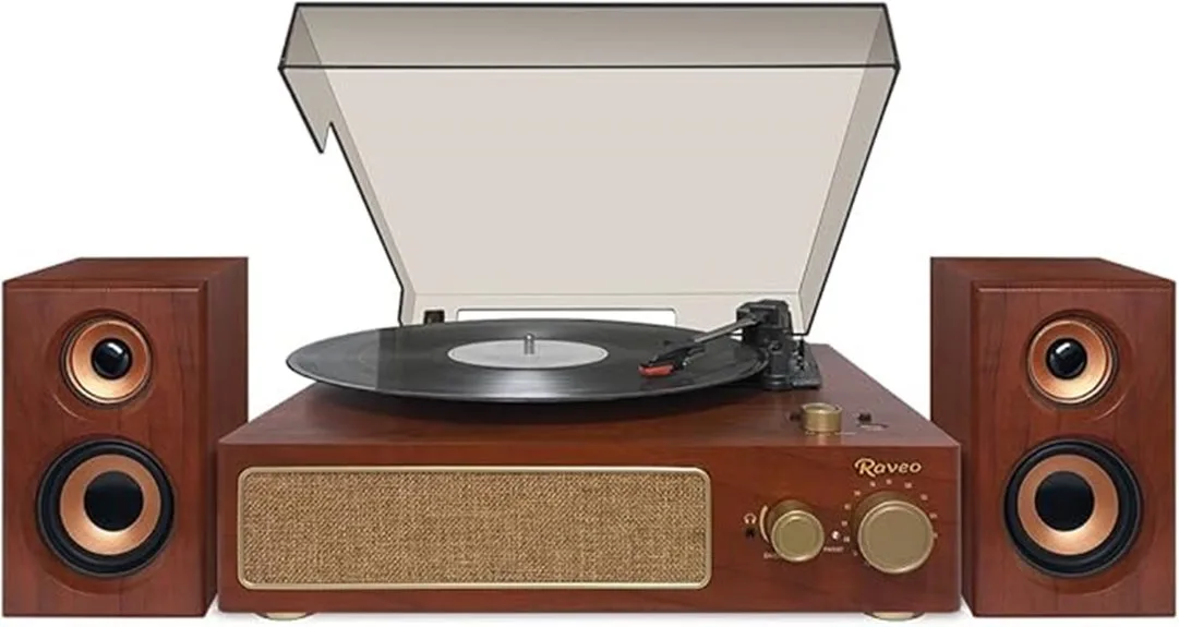 sistema de áudio com toca-discos Bluetooth