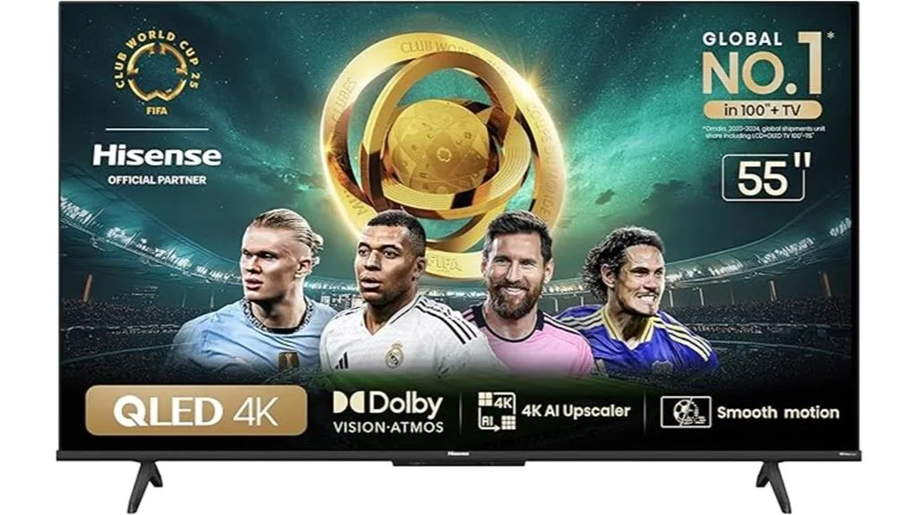 TV QLED 4K de 55 polegadas da Hisense