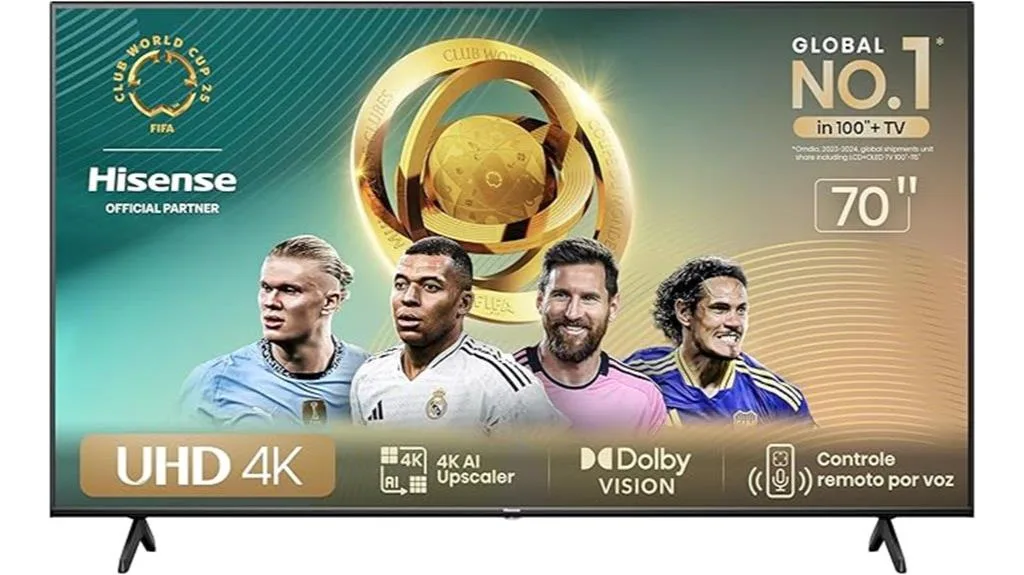 Hisense 70 polegadas TV 4K